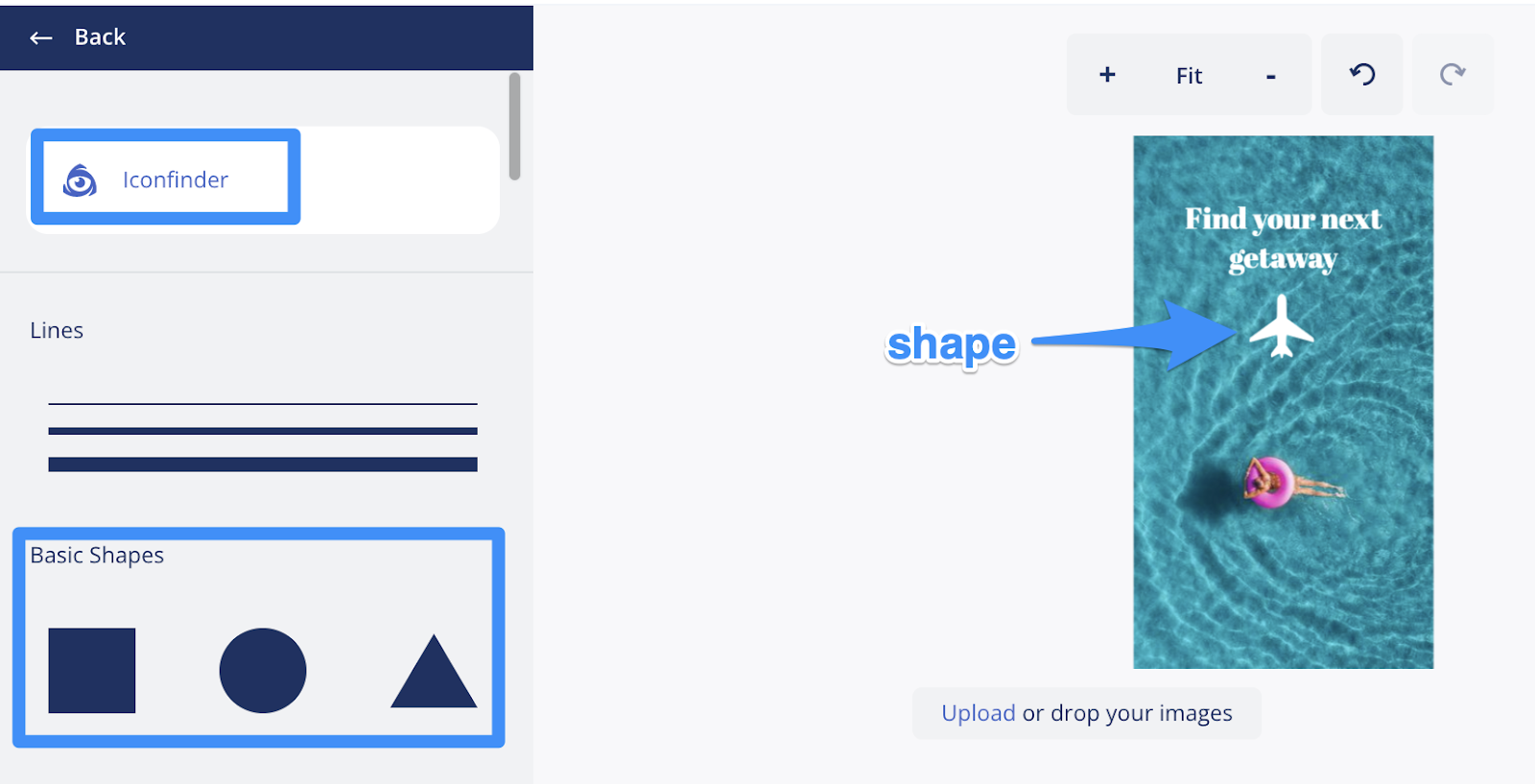 This image shows editor settings for a brandfolder custom template.