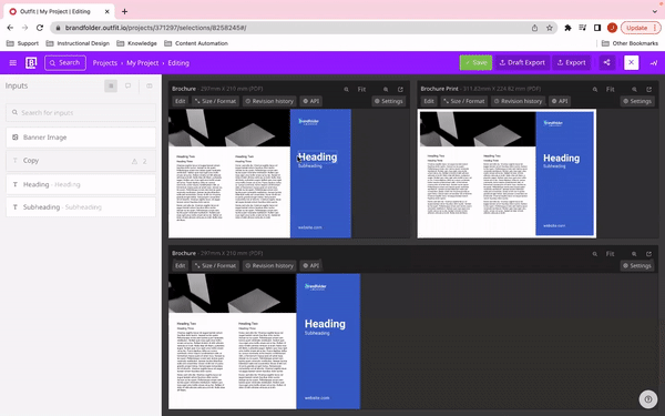 This gif demonstrates multiple documents being edited at once. 